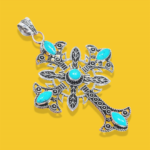 Jewelszone - Cross Pendant Turquoise 1