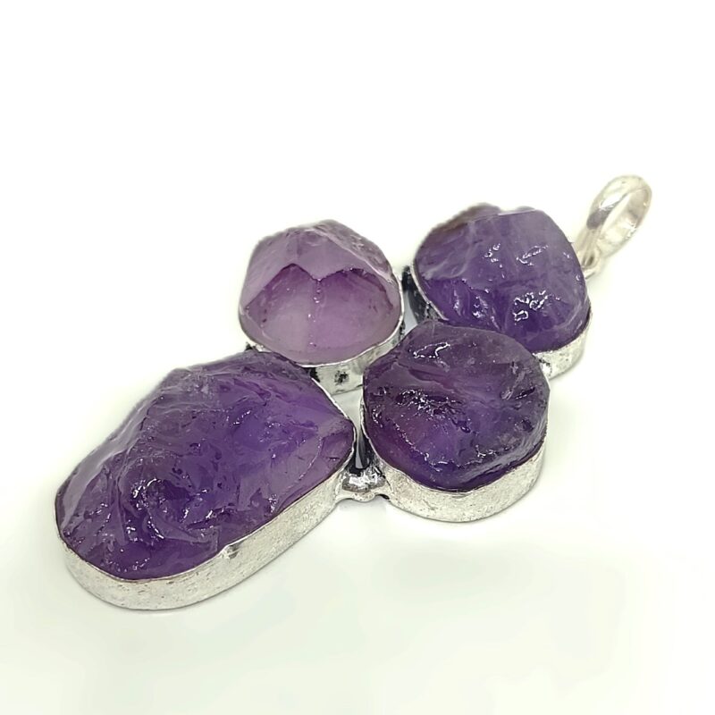 Jewelszone - Raw Amethyst Pendant 1